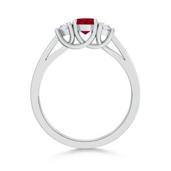 AA - Ruby / 1.32 CT / 14 KT White Gold