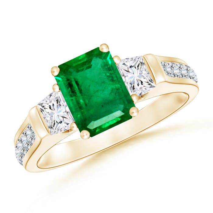 AAA - Emerald / 2.17 CT / 14 KT Yellow Gold