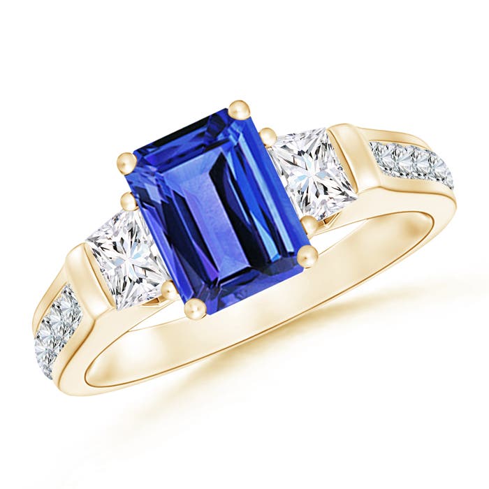 AAA - Tanzanite / 2.17 CT / 14 KT Yellow Gold