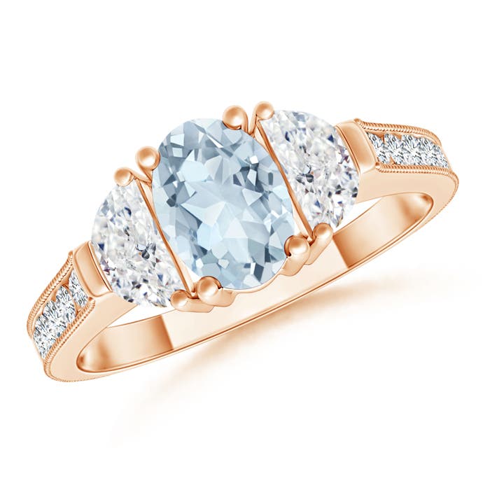 A - Aquamarine / 1.27 CT / 14 KT Rose Gold