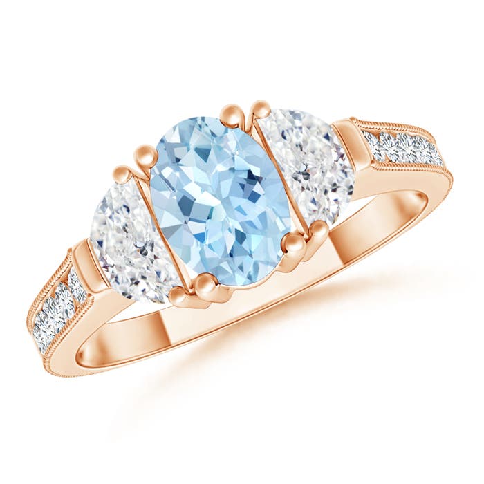 AAA - Aquamarine / 1.27 CT / 14 KT Rose Gold