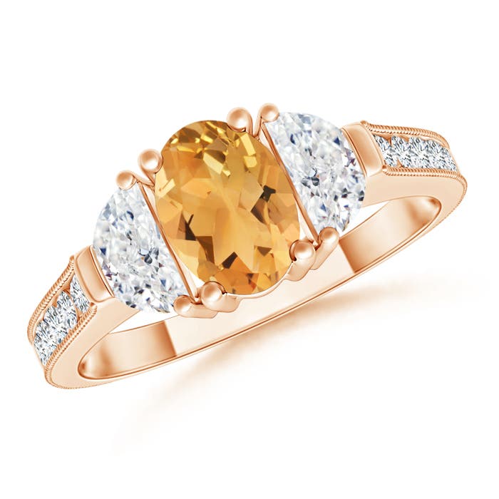 A - Citrine / 1.42 CT / 14 KT Rose Gold