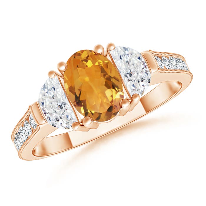 AA - Citrine / 1.42 CT / 14 KT Rose Gold