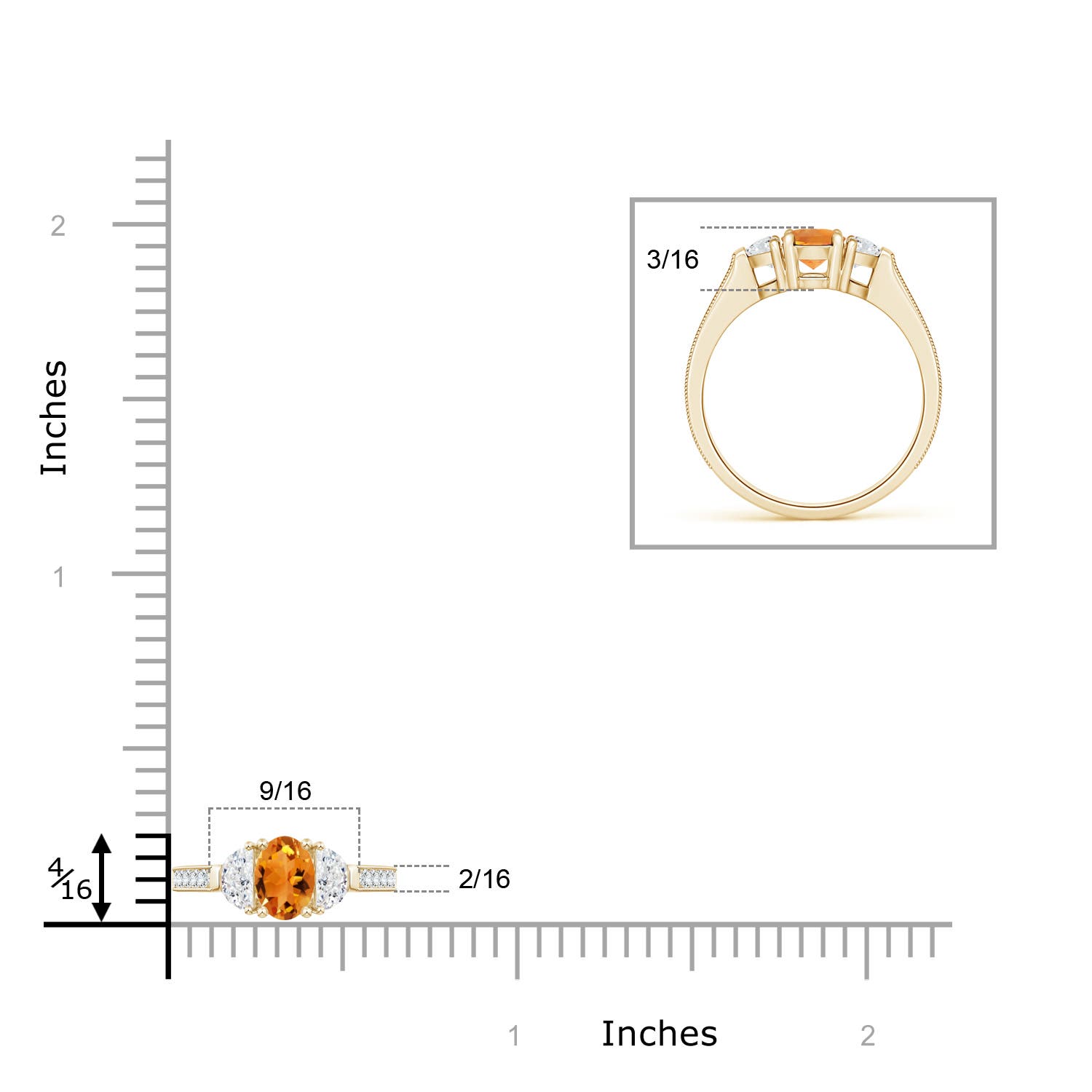 AAA - Citrine / 1.42 CT / 14 KT Yellow Gold