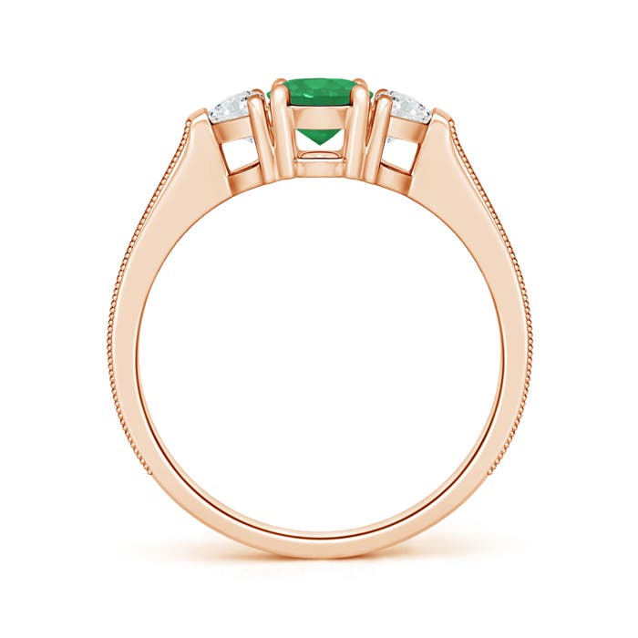 A - Emerald / 1.33 CT / 14 KT Rose Gold