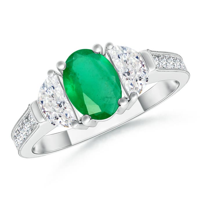 A - Emerald / 1.33 CT / 14 KT White Gold