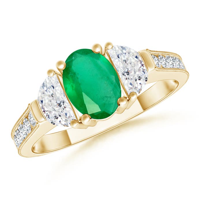 A - Emerald / 1.33 CT / 14 KT Yellow Gold