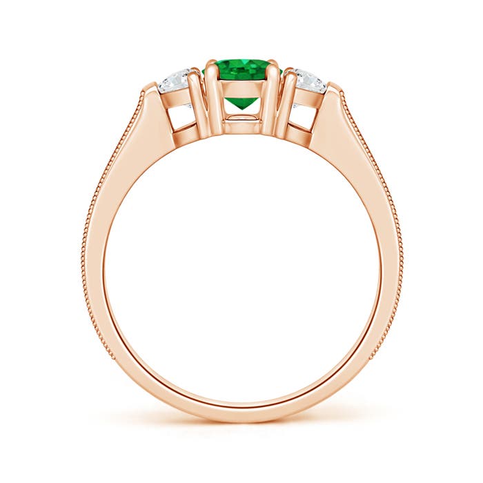 AAA - Emerald / 1.33 CT / 14 KT Rose Gold