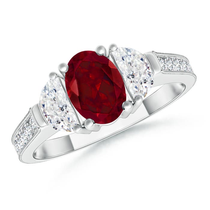 AAA - Garnet / 1.57 CT / 14 KT White Gold