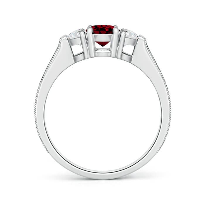 AAAA - Garnet / 1.57 CT / 14 KT White Gold