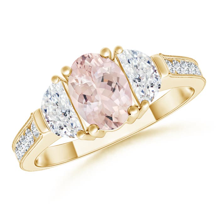 AA - Morganite / 1.37 CT / 14 KT Yellow Gold