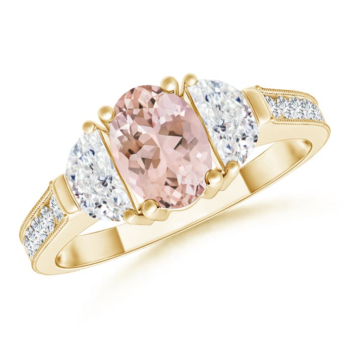 AAAA - Morganite / 1.37 CT / 14 KT Yellow Gold