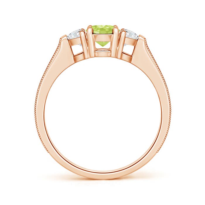 A - Peridot / 1.52 CT / 14 KT Rose Gold