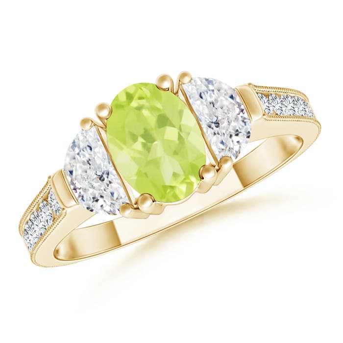 A - Peridot / 1.52 CT / 14 KT Yellow Gold