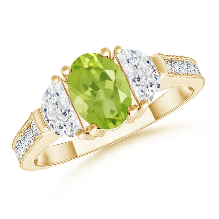 AA - Peridot / 1.52 CT / 14 KT Yellow Gold