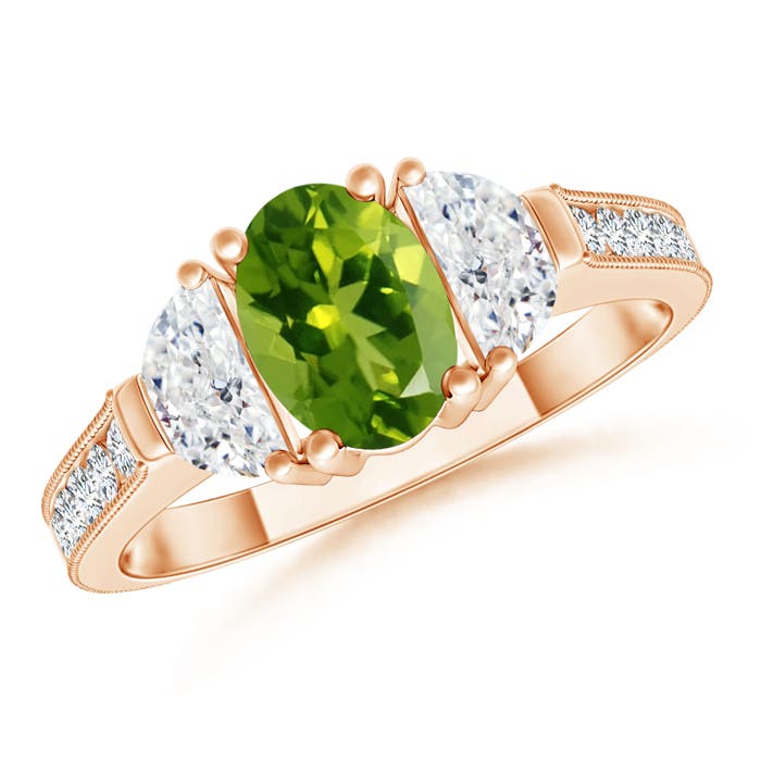 AAAA - Peridot / 1.52 CT / 14 KT Rose Gold