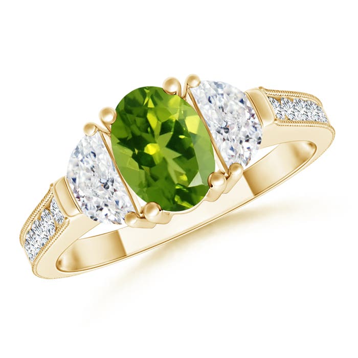 AAAA - Peridot / 1.52 CT / 14 KT Yellow Gold