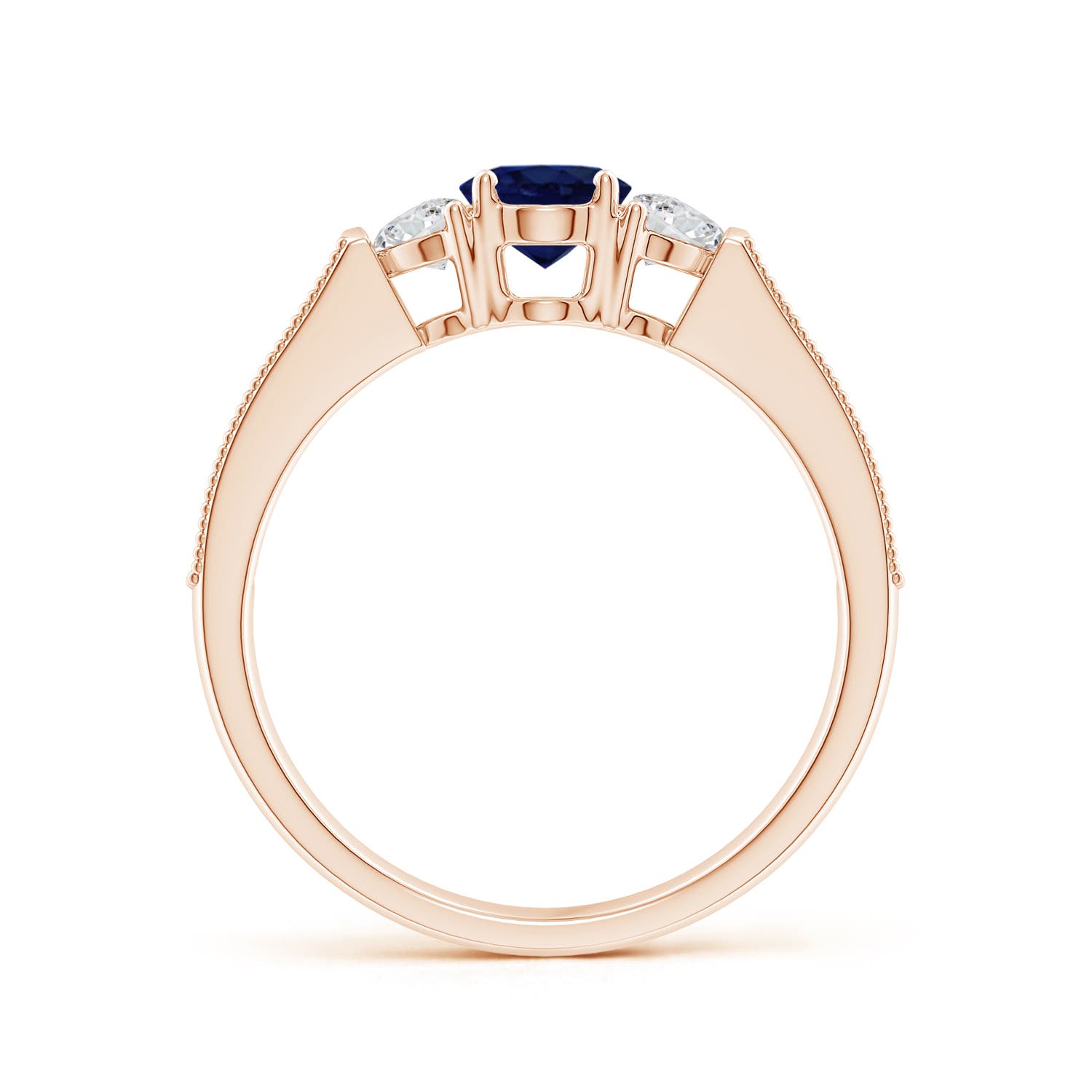 A - Blue Sapphire / 1.52 CT / 14 KT Rose Gold