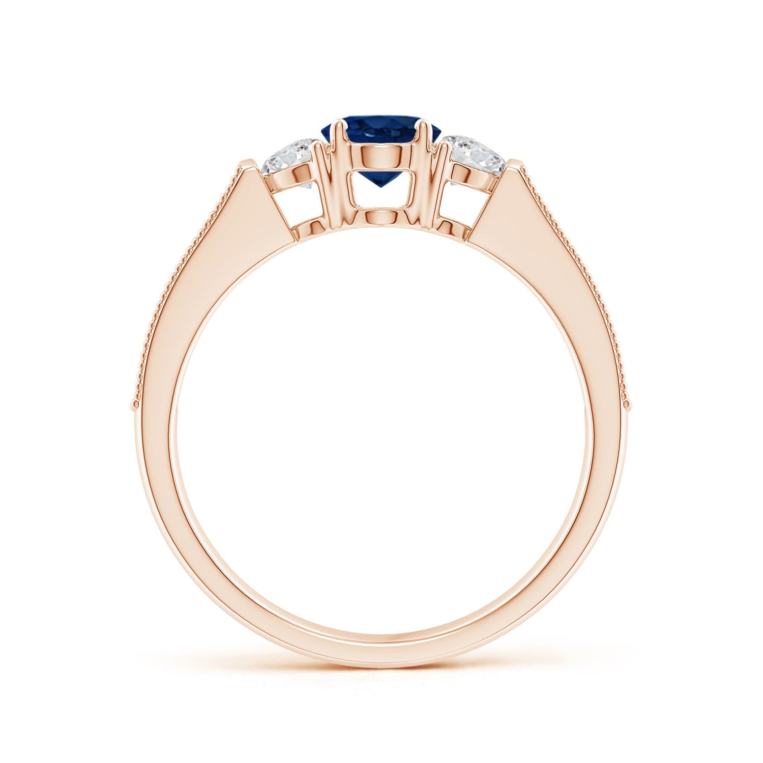 AA - Blue Sapphire / 1.52 CT / 14 KT Rose Gold