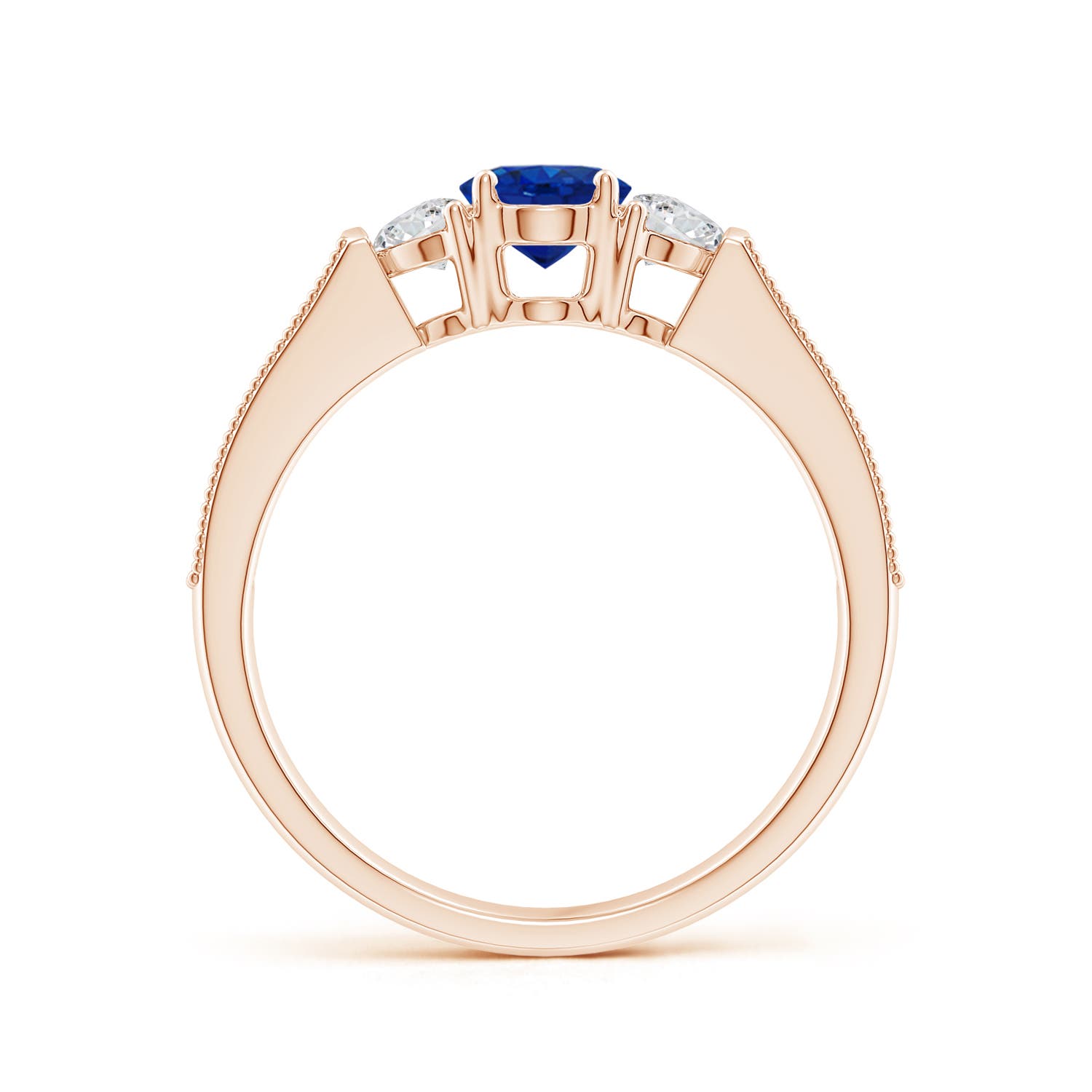 AAA - Blue Sapphire / 1.52 CT / 14 KT Rose Gold