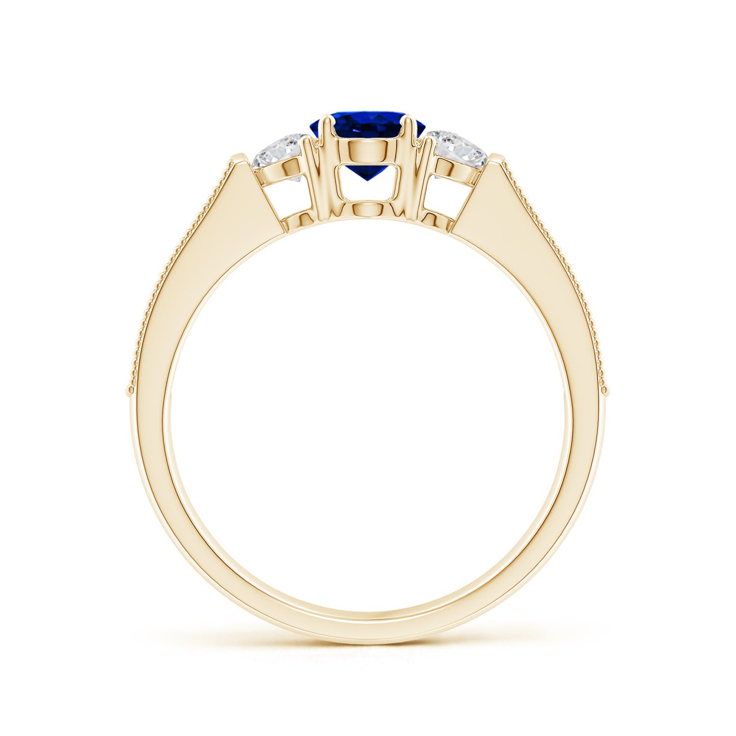 AAAA - Blue Sapphire / 1.52 CT / 14 KT Yellow Gold