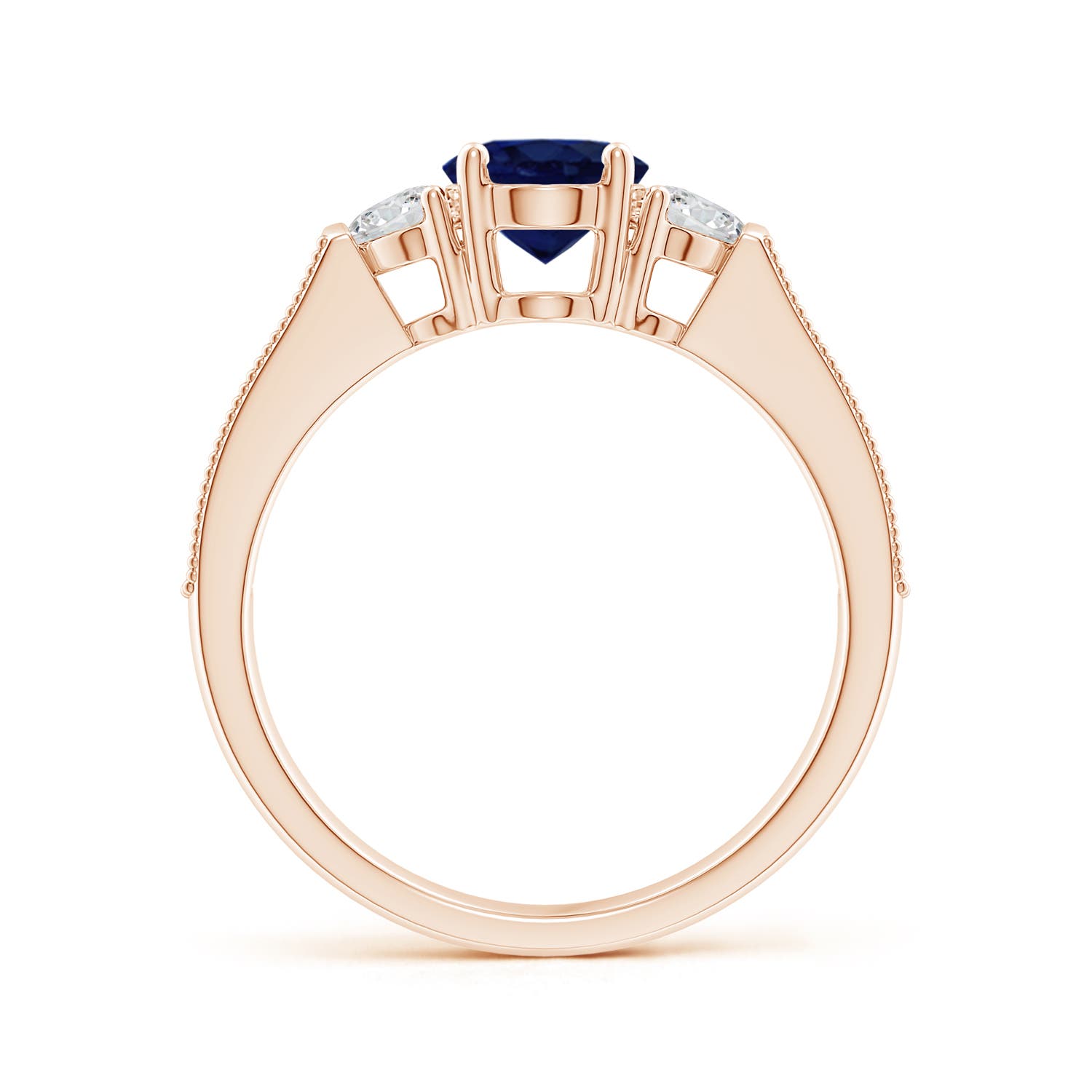 A - Blue Sapphire / 2.22 CT / 14 KT Rose Gold