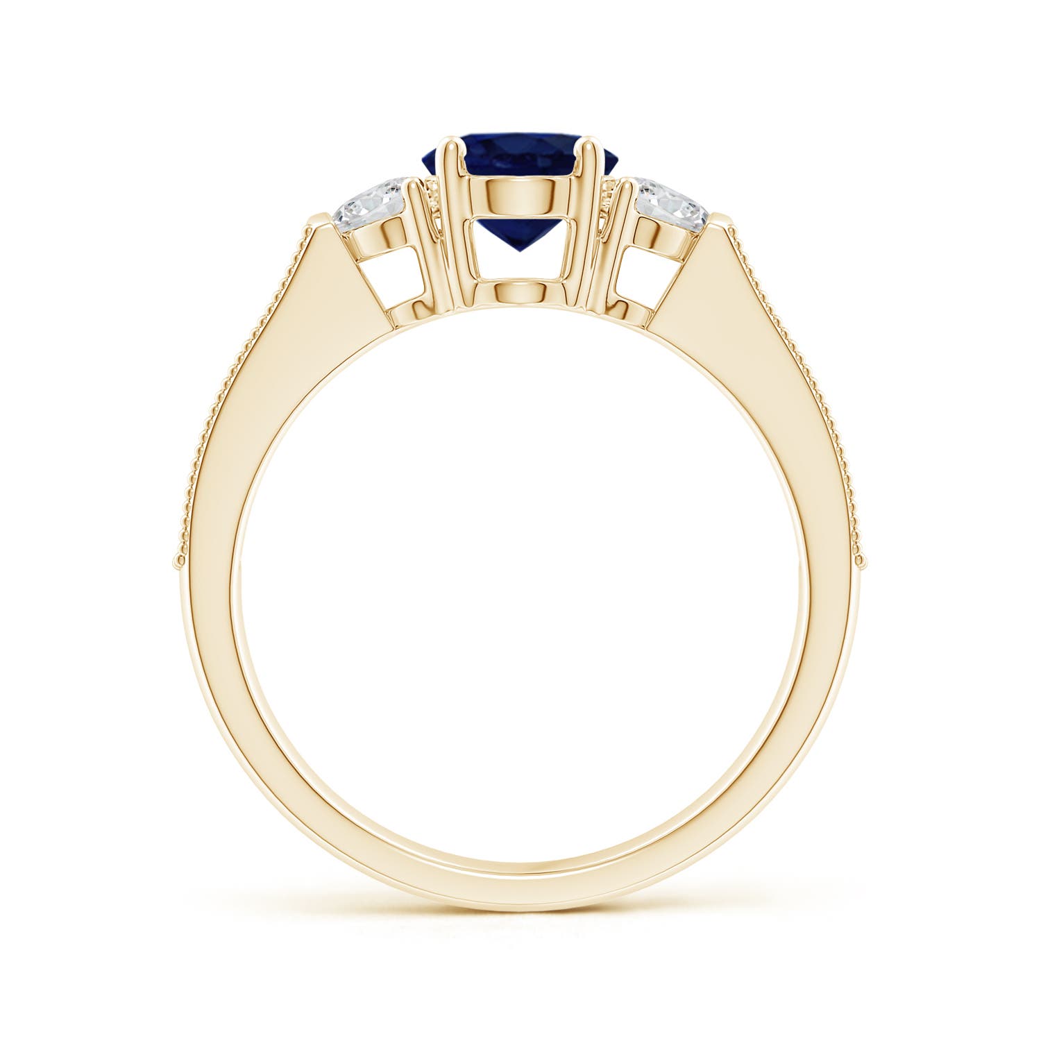 A - Blue Sapphire / 2.22 CT / 14 KT Yellow Gold