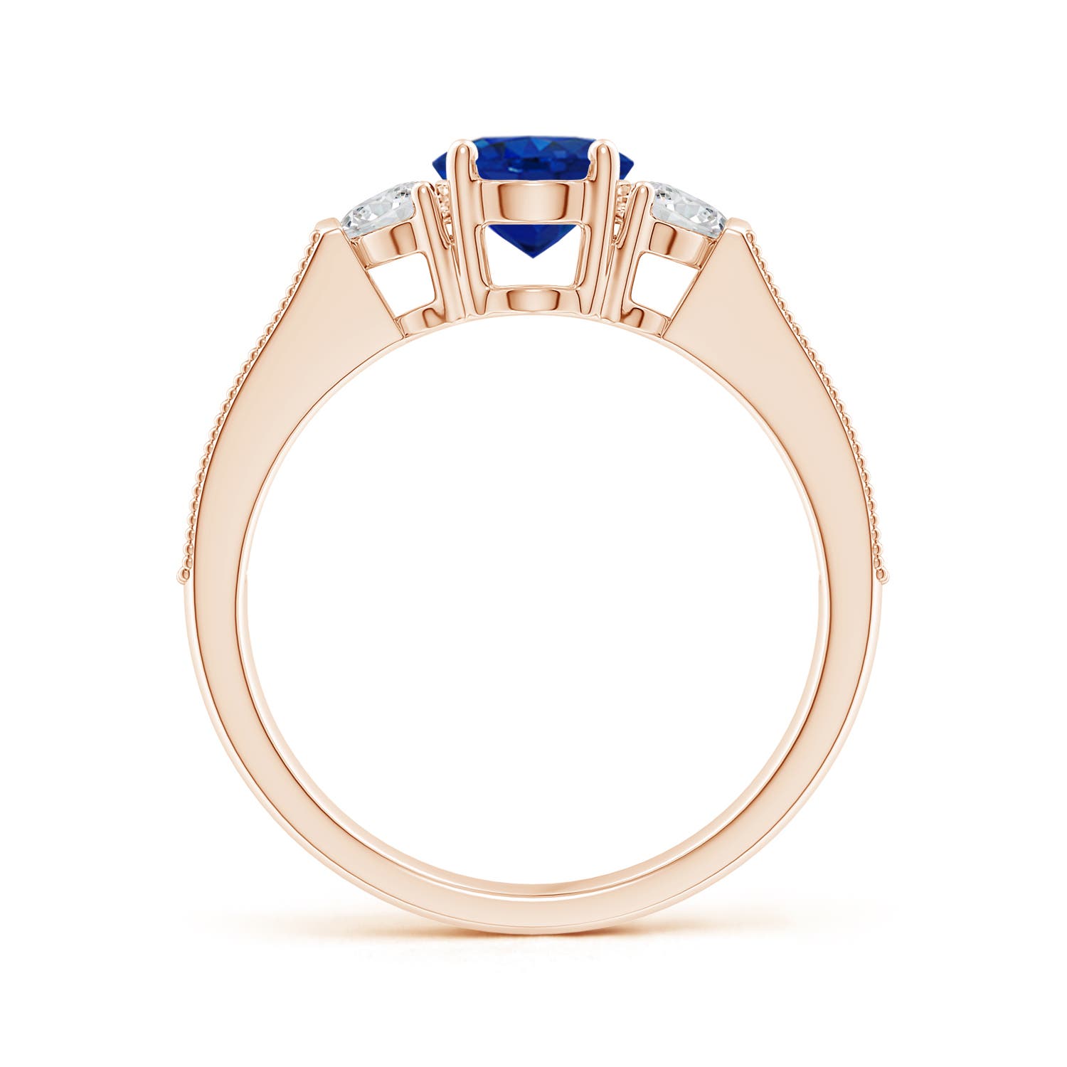 AAA - Blue Sapphire / 2.22 CT / 14 KT Rose Gold