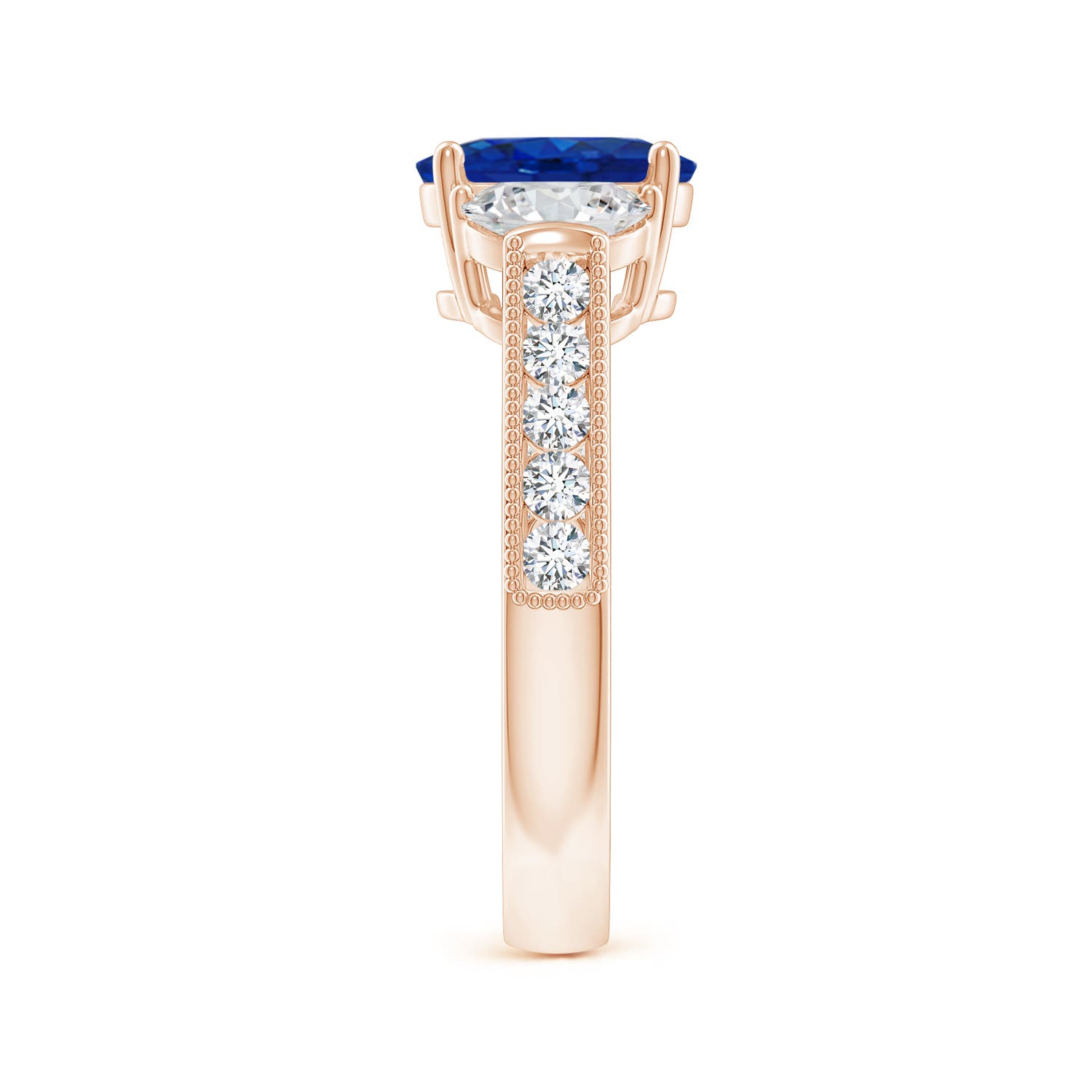 AAA - Blue Sapphire / 2.22 CT / 14 KT Rose Gold