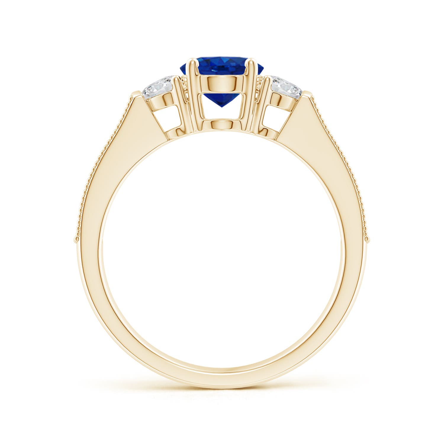 AAA - Blue Sapphire / 2.22 CT / 14 KT Yellow Gold