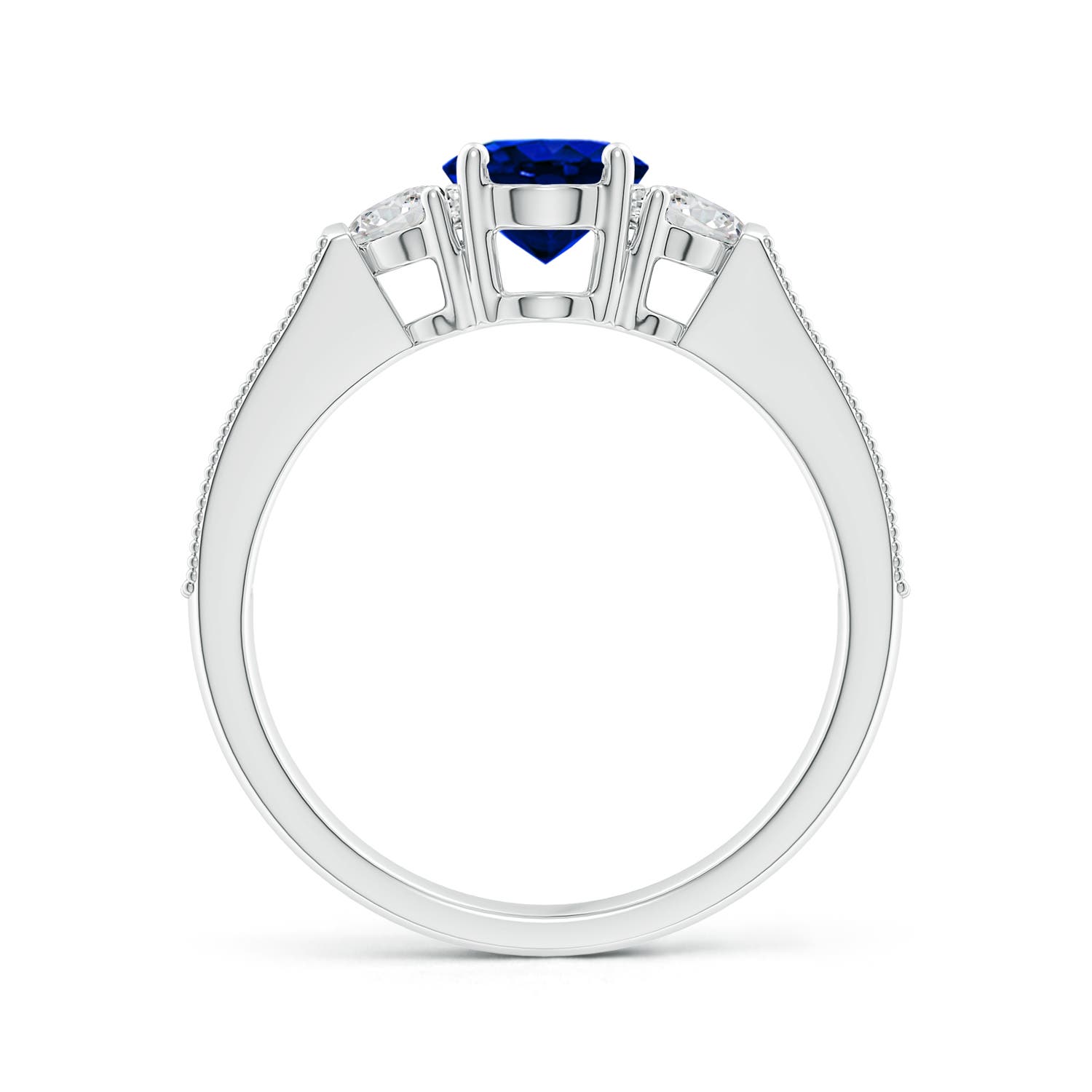 AAAA - Blue Sapphire / 2.22 CT / 14 KT White Gold