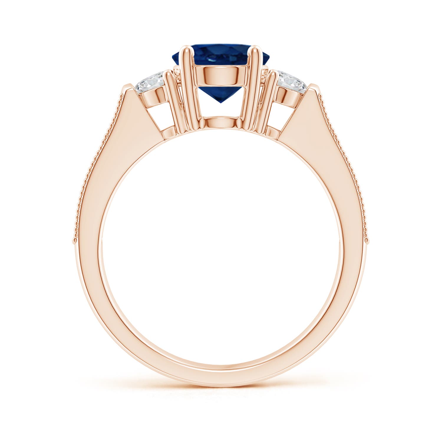 AA - Blue Sapphire / 2.67 CT / 14 KT Rose Gold