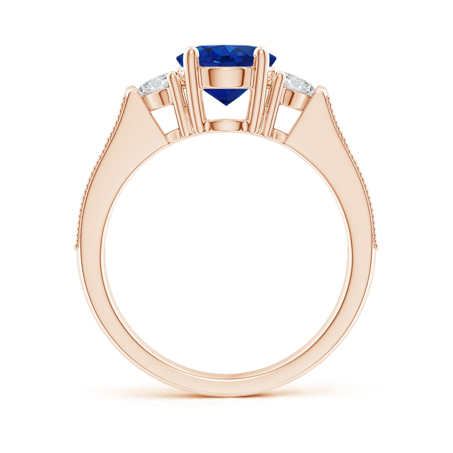 AAA - Blue Sapphire / 2.67 CT / 14 KT Rose Gold