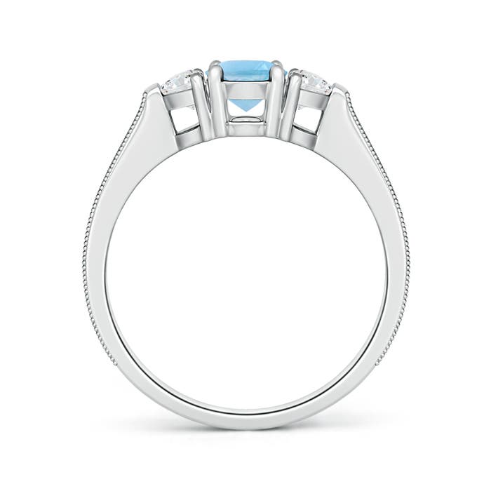 A - Swiss Blue Topaz / 1.62 CT / 14 KT White Gold