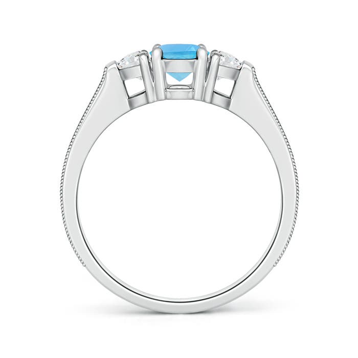 AA - Swiss Blue Topaz / 1.62 CT / 14 KT White Gold