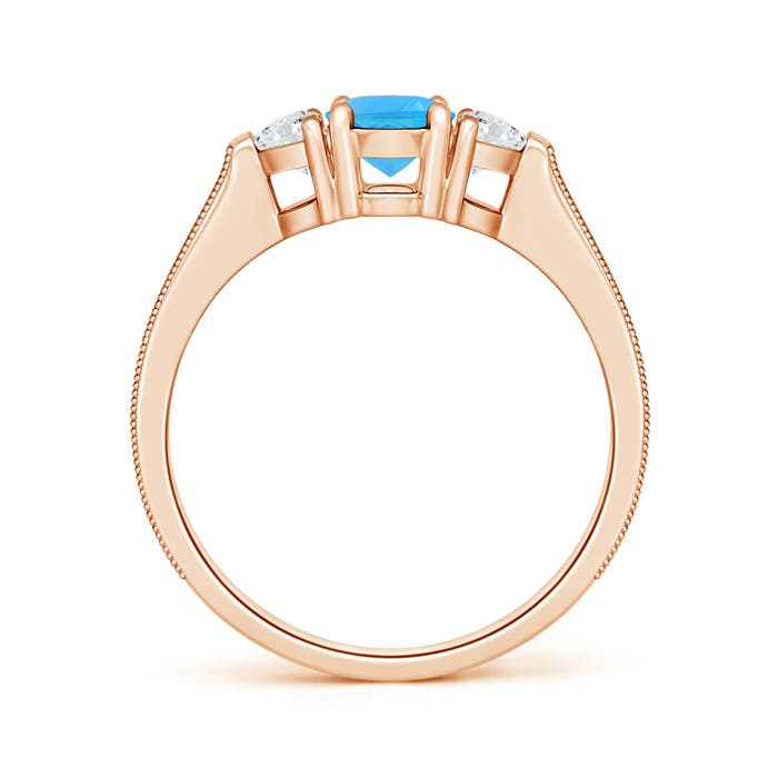 AAA - Swiss Blue Topaz / 1.62 CT / 14 KT Rose Gold