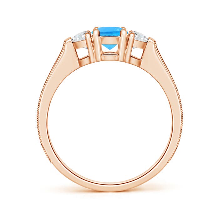 AAAA - Swiss Blue Topaz / 1.62 CT / 14 KT Rose Gold