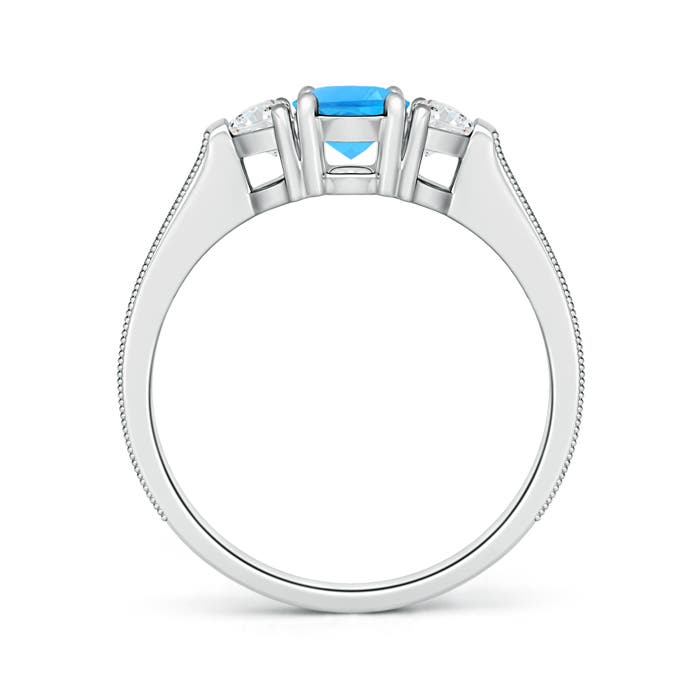 AAAA - Swiss Blue Topaz / 1.62 CT / 14 KT White Gold