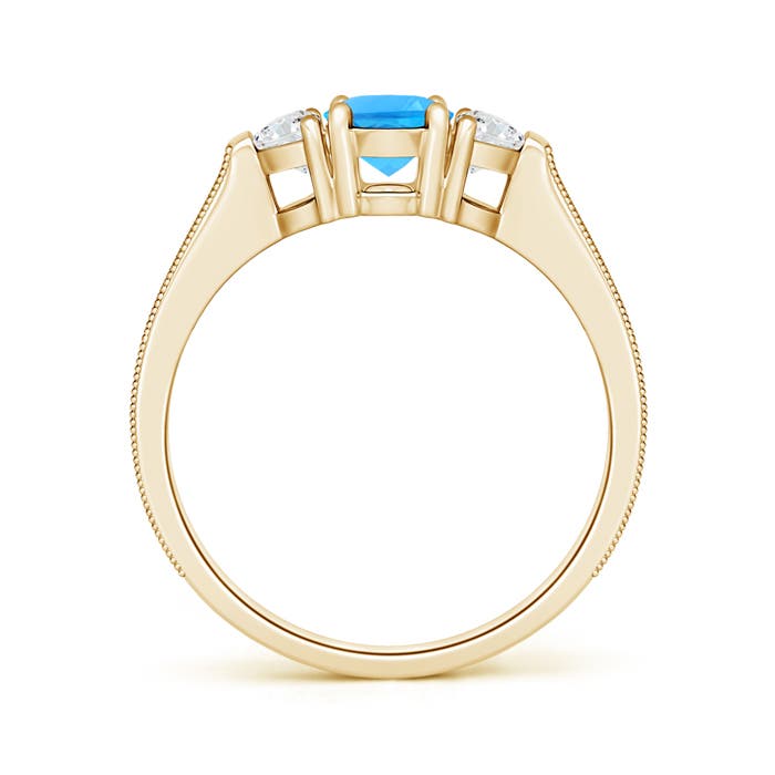 AAAA - Swiss Blue Topaz / 1.62 CT / 14 KT Yellow Gold