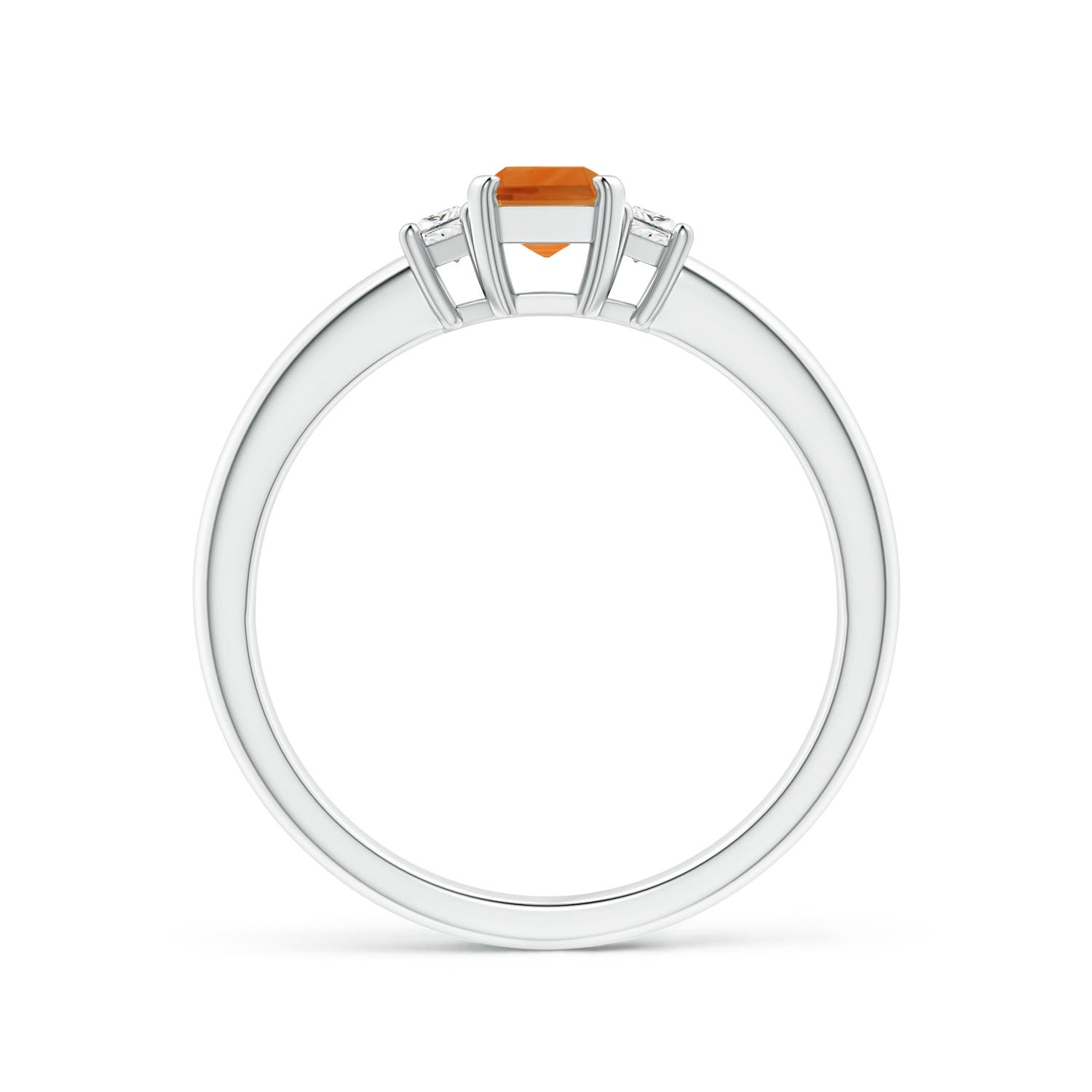 AAA - Citrine / 0.8 CT / 14 KT White Gold