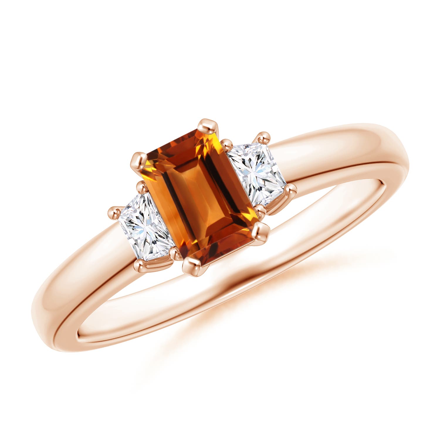 AAAA - Citrine / 0.8 CT / 14 KT Rose Gold