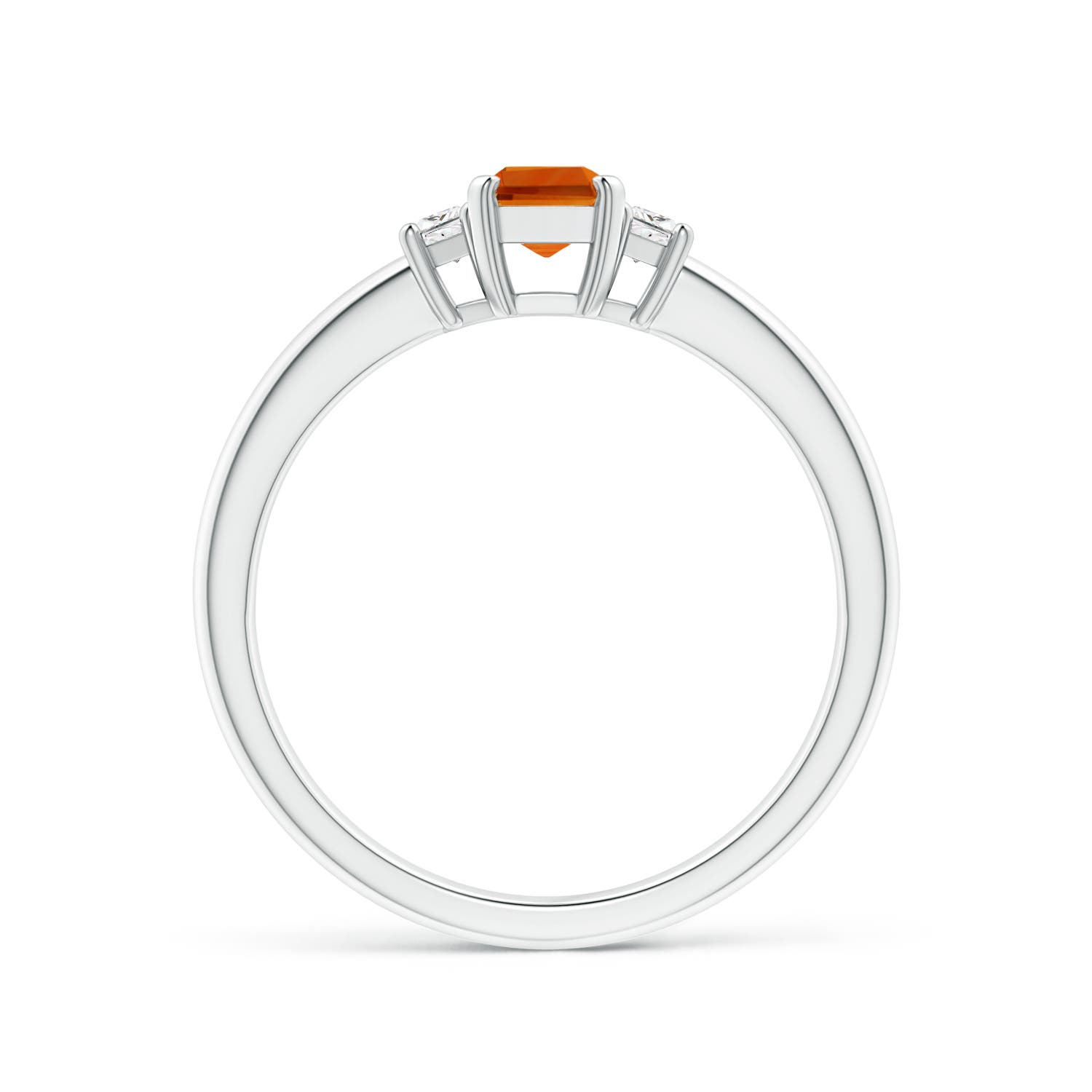 AAAA - Citrine / 0.8 CT / 14 KT White Gold