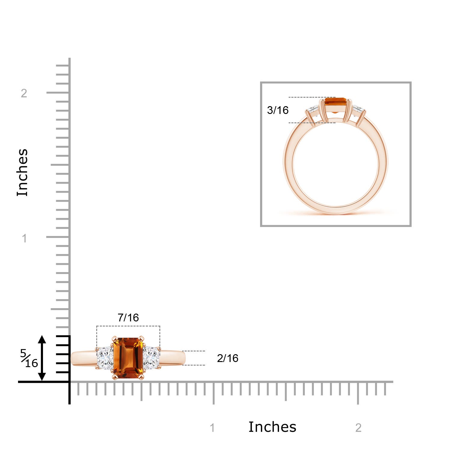 AAAA - Citrine / 1.82 CT / 14 KT Rose Gold