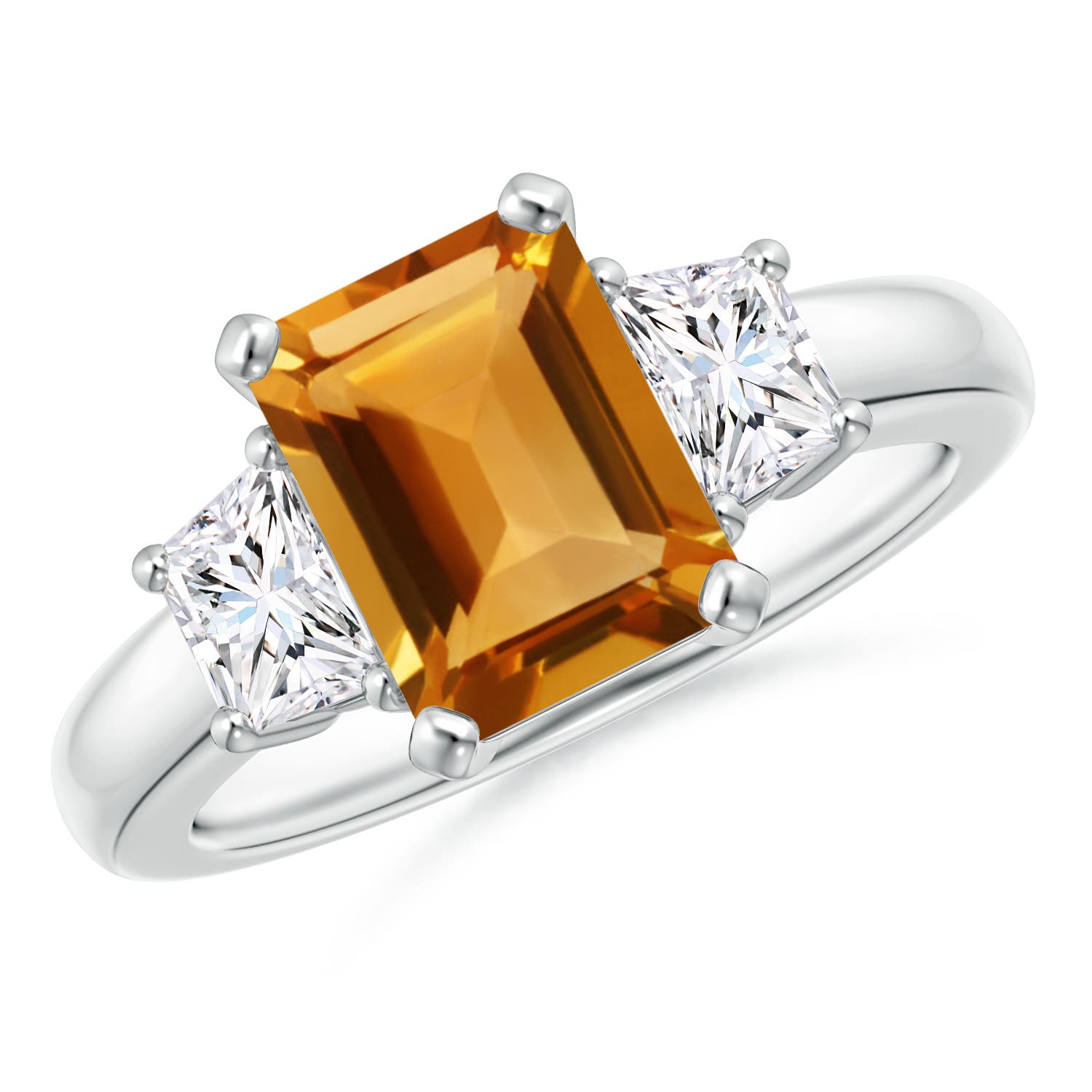 AA - Citrine / 2.42 CT / 14 KT White Gold