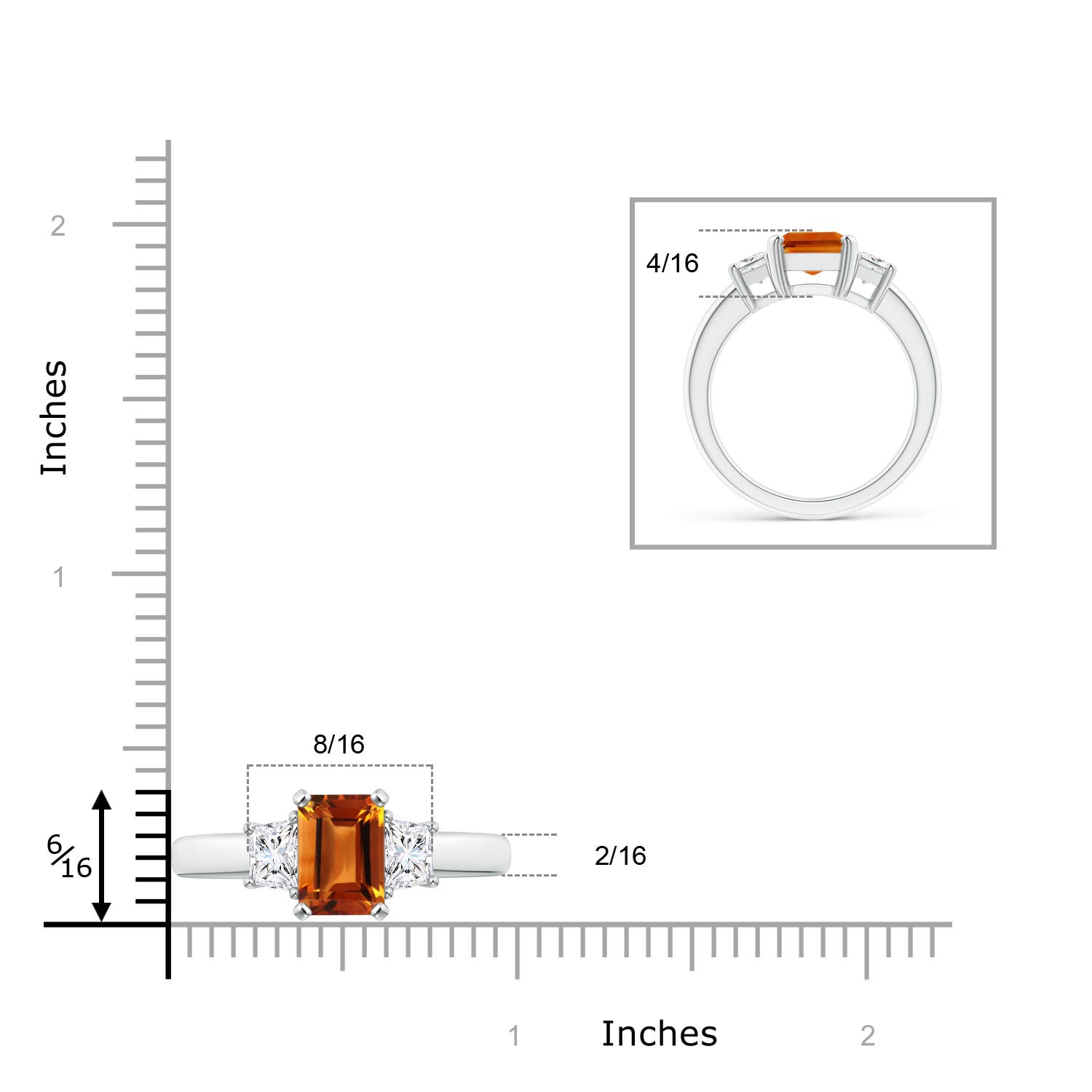 AAAA - Citrine / 2.42 CT / 14 KT White Gold