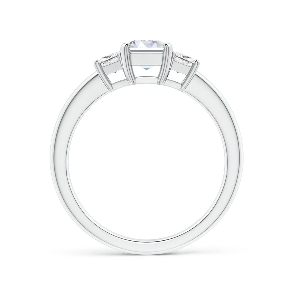 7x5mm GVS2 Diamond Three Stone Ring in White Gold Side 199