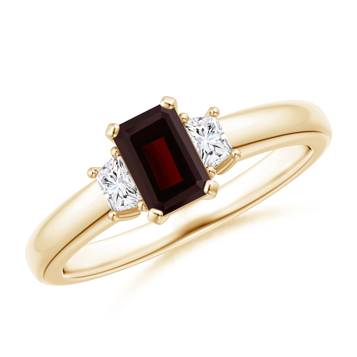 A - Garnet / 0.9 CT / 14 KT Yellow Gold