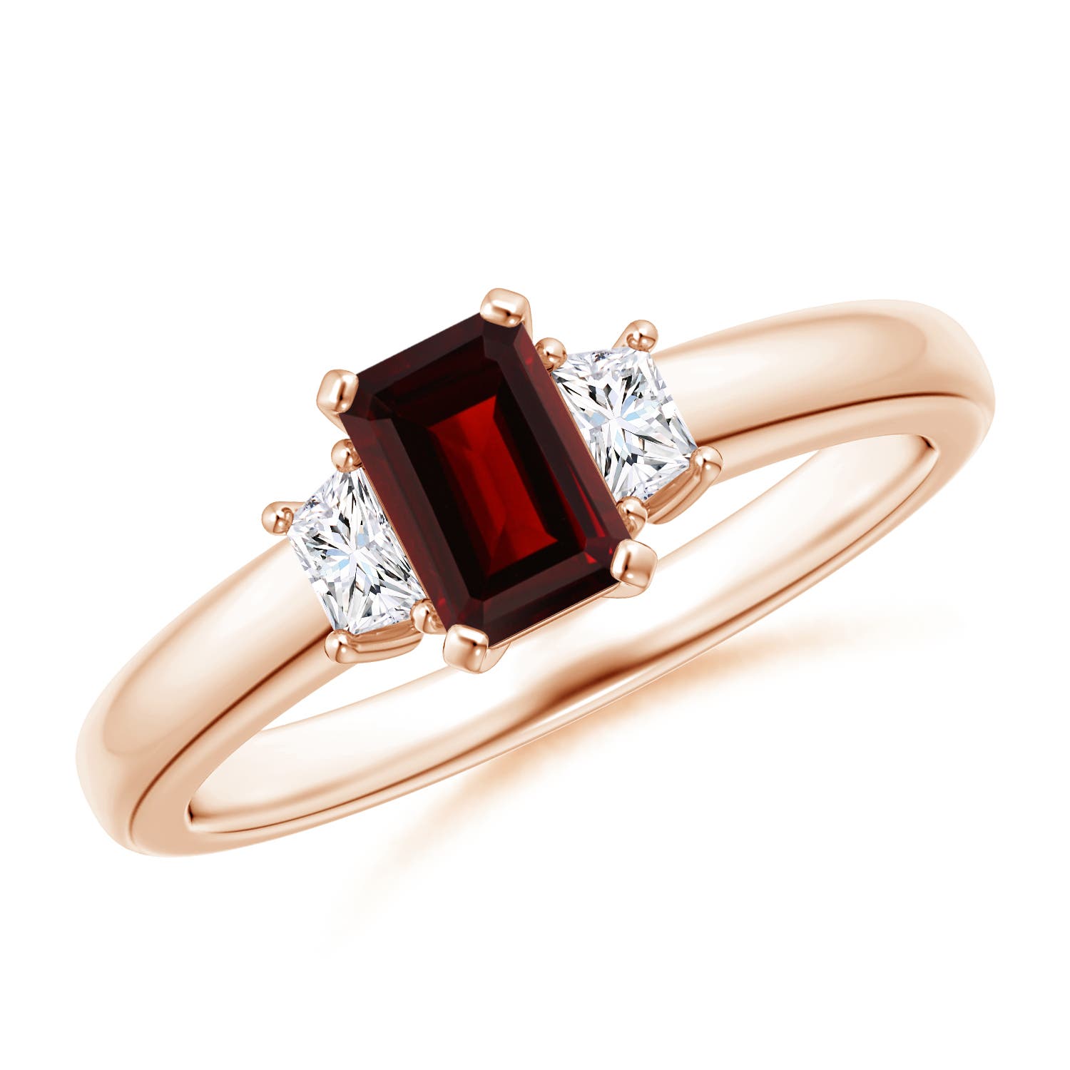 AA - Garnet / 0.9 CT / 14 KT Rose Gold