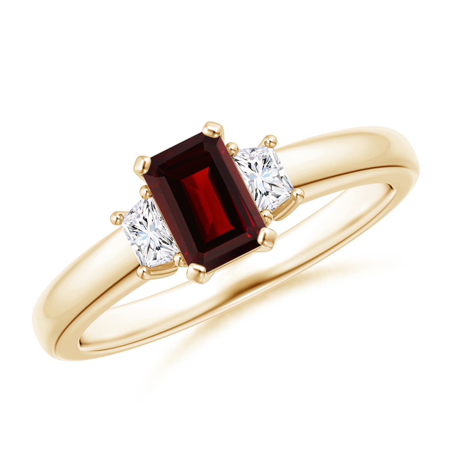 AA - Garnet / 0.9 CT / 14 KT Yellow Gold