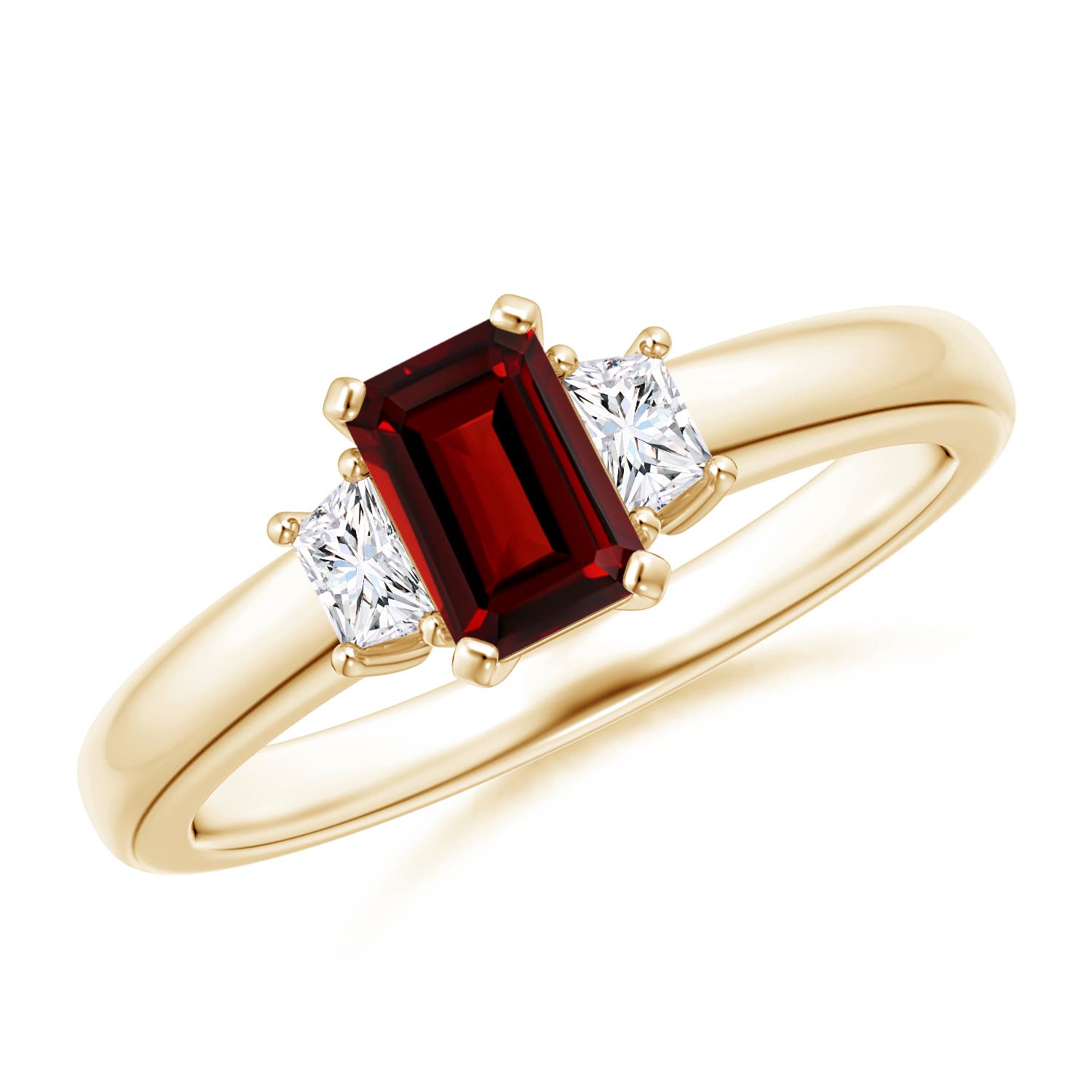 AAAA - Garnet / 0.9 CT / 14 KT Yellow Gold